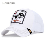 animal cartoon rabbit embroidery baseball net cap