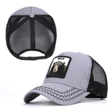 bee embroidery mesh baseball cap