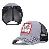 bee embroidery mesh baseball cap