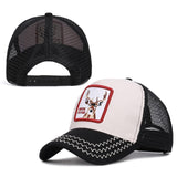 bee embroidery mesh baseball cap