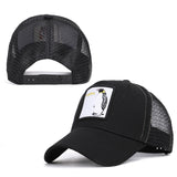 bee embroidery mesh baseball cap