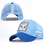 bee embroidery mesh baseball cap